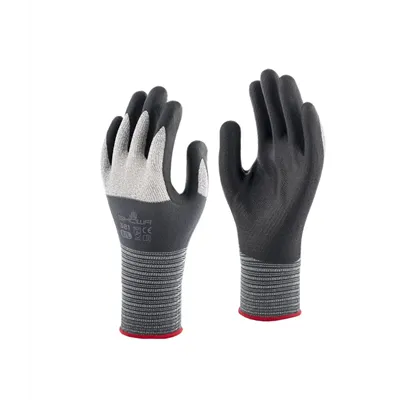 Showa 381 Werkhandschoenen Grijs/Zwart - Ultradun Nitrile Foam & Ademend, Maat 8 (L)