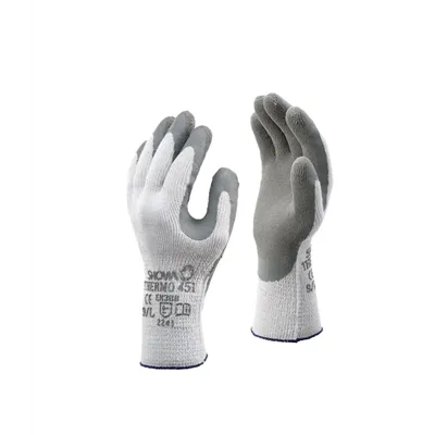 Showa 451 Winterhandschoen Latex Grijs – Warm, Antigeur & Ruwe Grip, Maat 9-L