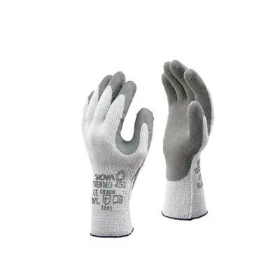 Showa 451 Winterhandschoen Latex Grijs – Warm, Antigeur & Ruwe Grip, Maat 9-L