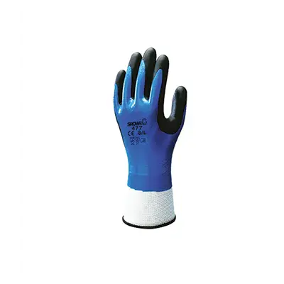 Showa 477 Winterhandschoen Nitril Blauw/Zwart – Gevoerd tot -10°C & Olieafstotend, Maat 10-XXL