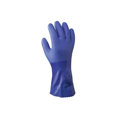 Showa 660 PVC Werkhandschoenen Blauw - Chemisch Bestendig & Ergonomisch, Maat 8 (M)