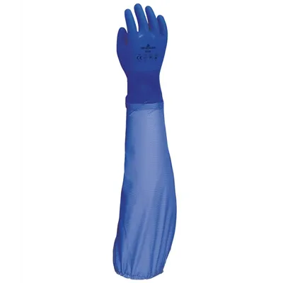 Showa 690 PVC Werkhandschoenen Blauw - Ruw Gecoat & Gevoerd, Maat 10 (XL)