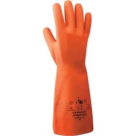 Showa 707HVO EBT Wegwerphandschoenen Oranje - Chemisch Bestendig & Milieuvriendelijk, Maat 10 (XL)