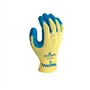 Showa GP-KV1 Snijvaste Kevlar Werkhandschoenen Geel/Blauw - Gecoate Handpalm & Elastische Rand - Maat 10-XL