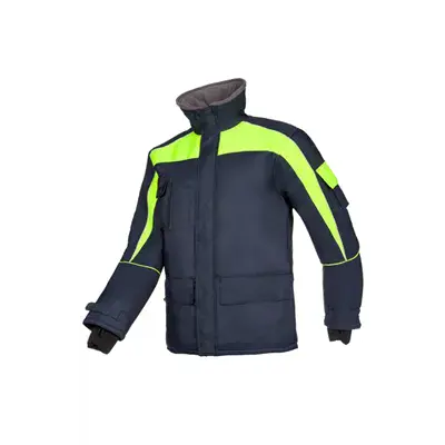 Sioen 3438 Talau Diepvriesjas Fluo Geel/Marine – Gevoerd tot -40°C, Maat XL