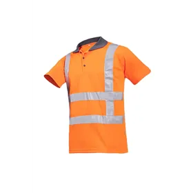Sioen 3868 Signalisatie Polo Genari Fluo Oranje - Ademend & Comfortabel - Maat 2XL