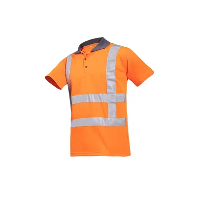 Sioen 3868 Signalisatie Polo Genari Fluo Oranje - Ademend & Comfortabel - Maat 2XL