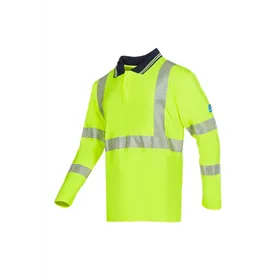 Sioen 539A Vlamvertragende Reflecterende Polo Garat Fluo Geel - Maat 2XL