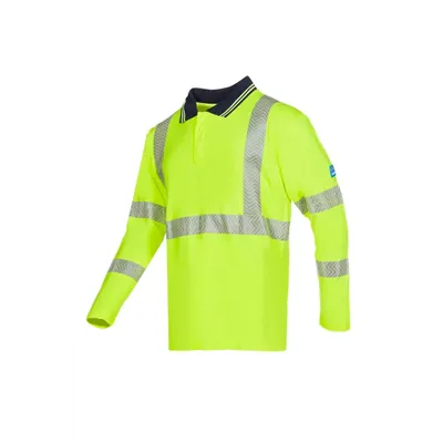 Sioen 539A Vlamvertragende Reflecterende Polo Garat Fluo Geel - Maat M