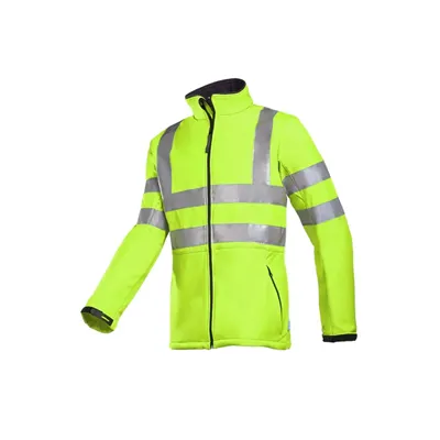Sioen 9833 Genova Softshell Werkjas Fluo Geel - Winddicht & Reflecterend - Maat M