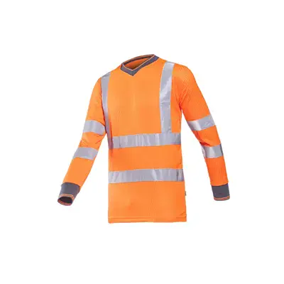 Sioen Bresso T-shirt Fluo Oranje - Lange Mouw & Ademend Mesh - Maat M
