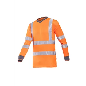 Sioen Bresso T-shirt Fluo Oranje - Lange Mouw & Ademend Mesh - Maat XL