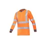 Sioen Bresso T-shirt Fluo Oranje - Lange Mouw & Ademend Mesh - Maat XL