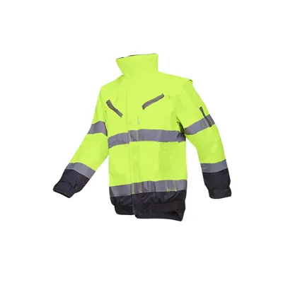 Sioen CAMPBELL 364A Blouson Fluo Geel/Marine - Waterdicht, Met Afritsbare Fleece & Mouwen, Maat S