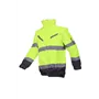 Sioen CAMPBELL 364A Blouson Fluo Geel/Marine - Waterdicht, Met Afritsbare Fleece & Mouwen, Maat S
