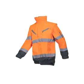 Sioen CAMPBELL 364A Blouson Fluo Oranje/Marine - Waterdicht, Met Afritsbare Fleece & Mouwen, Maat L
