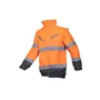 Sioen CAMPBELL 364A Blouson Fluo Oranje/Marine - Waterdicht, Met Afritsbare Fleece & Mouwen, Maat S