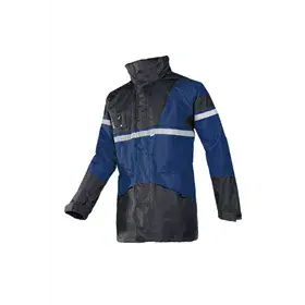 Sioen Cloverfield 4-in-1 Jas 288A Marine/Zwart - Waterdicht, Gevoerd & Met Afritsbare Mouwen - Maat M