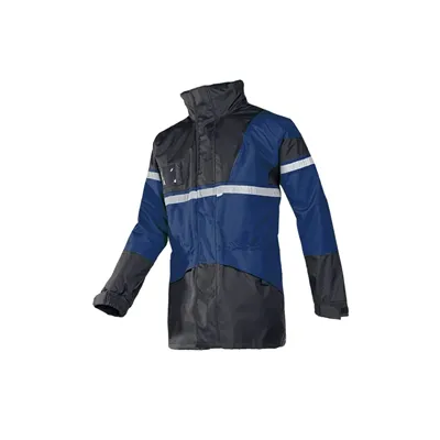 Sioen Cloverfield 4-in-1 Jas 288A Marine/Zwart - Waterdicht, Gevoerd & Met Afritsbare Mouwen - Maat XL