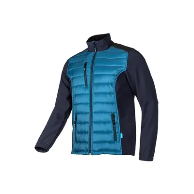 Sioen Crosby Jas Petrolblauw – Softshell Warmtejas met Versteviging, Maat M