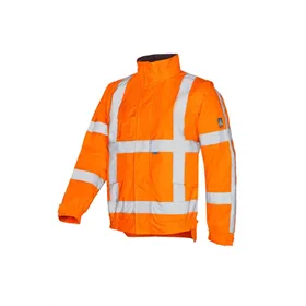 Sioen DIEZEL 351A Blouson Fluo Oranje - RWS, Waterdicht & Afritsbare Mouwen, Maat 2XL