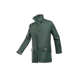 Sioen Dortmund Regenjas 4820 Groen/Kaki - Soepel, Waterdicht & Met Verborgen Kap - Maat 2XL