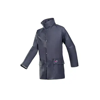 Sioen Dortmund Regenjas 4820 Marineblauw - Soepel, Waterdicht & Met Verborgen Kap - Maat 2XL