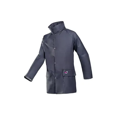 Sioen Dortmund Regenjas 4820 Marineblauw - Soepel, Waterdicht & Met Verborgen Kap - Maat 3XL