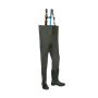 Sioen Falmore Wader 702A Khaki – Waterdichte Regenbroek met Veiligheidslaarzen & Stalen Neus, Maat V46