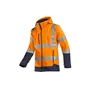 Sioen Fuller Softshelljas Fluo Oranje/Blauw - Waterdicht, Gevoerd & Met Kap - Maat M