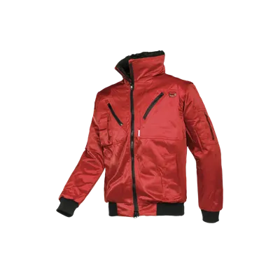 Sioen Hawk Blouson Rood - Uitneembare Bontvoering & Praktische Zakken - Maat M