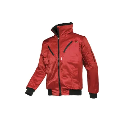 Sioen Hawk Blouson Rood - Uitneembare Bontvoering & Praktische Zakken - Maat S