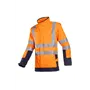 Sioen Heatherton Softshelljas Fluo Oranje/Marine - Vlamvertragend, Winddicht & Afritsbaar - Maat M
