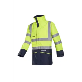 Sioen Hedland Parka Fluo Geel/Marine - Vlamvertragend, Antistatisch & Waterdicht - Maat L