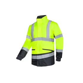 Sioen MALBRO 347A Blouson Fluo Geel/Marine - Gevoerd, Waterdicht & Afritsbaar, Maat XL
