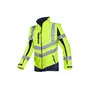 Sioen Malden Softshelljas Fluo Geel/Marine - Winddicht, Gevoerd & Met Afritsbare Mouwen - Maat M