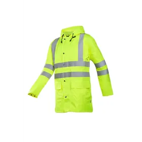 Sioen MONORAY 198A Regenjas Fluo Geel - Lichtgewicht, Ademend & Met Kap, Maat 2XL