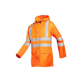 Sioen MONORAY 198A Regenjas Fluo Oranje - Lichtgewicht, Ademend & Met Kap, Maat 2XL