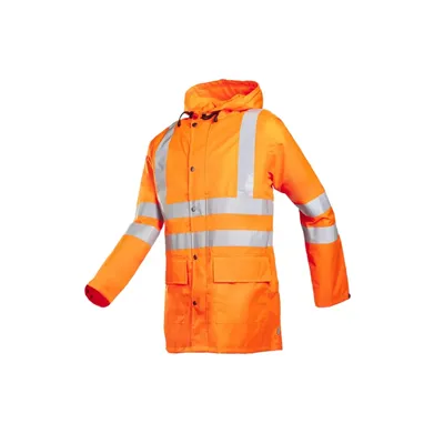 Sioen MONORAY 198A Regenjas Fluo Oranje - Lichtgewicht, Ademend & Met Kap, Maat M