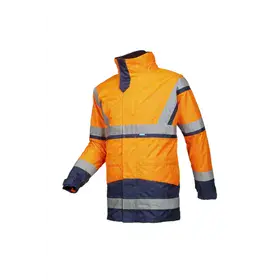 Sioen Powell 4-in-1 Regenparka Fluo Oranje - Waterdicht & Ademend - Maat M