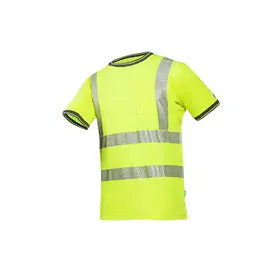 Sioen Rotella T-shirt Fluo Geel - Ademend, Antibacterieel & UV-beschermend - Maat L
