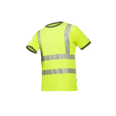 Sioen Rotella T-shirt Fluo Geel - Ademend, Antibacterieel & UV-beschermend - Maat L