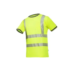 Sioen Rotella T-shirt Fluo Geel - Ademend, Antibacterieel & UV-beschermend - Maat M