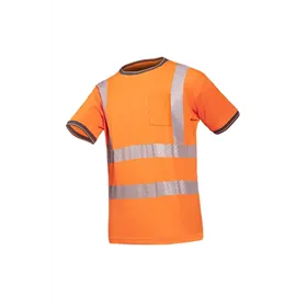 Sioen Rotella T-shirt Fluo Oranje - Ademend, Antibacterieel & UV-beschermend - Maat XL