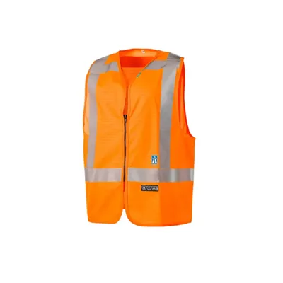 Sioen Sarvan FR AST Veiligheidsgilet Fluo Oranje - Vlamvertragend & RWS - Maat L