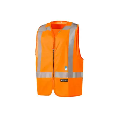 Sioen Sarvan FR AST Veiligheidsgilet Fluo Oranje - Vlamvertragend & RWS - Maat L
