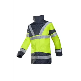 Sioen SKOLLFIELD 209A Parka Fluo Geel/Marine - Waterdicht, Gevoerd & Met Bodywarmer, Maat L