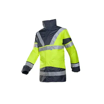 Sioen SKOLLFIELD 209A Parka Fluo Geel/Marine - Waterdicht, Gevoerd & Met Bodywarmer, Maat L