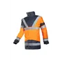 Sioen SKOLLFIELD 209A Parka Fluo Oranje/Marine - Waterdicht, Gevoerd & Met Bodywarmer, Maat M