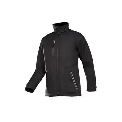 Sioen Softshell Jas Pulco Zwart – Gevoerd & Windwerend Comfort, Maat L
